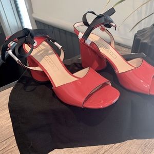 Authentic Marc Jacobs Red Patent Block Heels